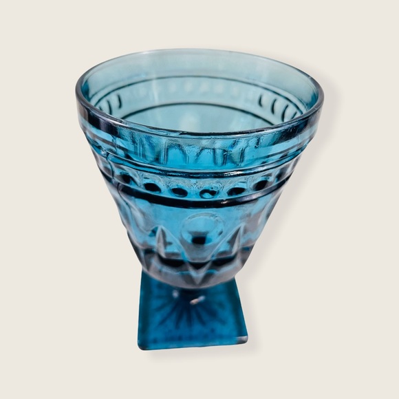Vintage Water Goblet Park Lane Blue by Colony - Picture 3 of 6
